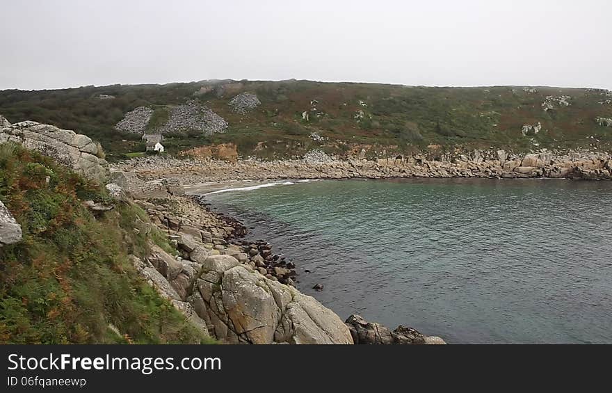 Lamorna beach and cove Cornwall England UK