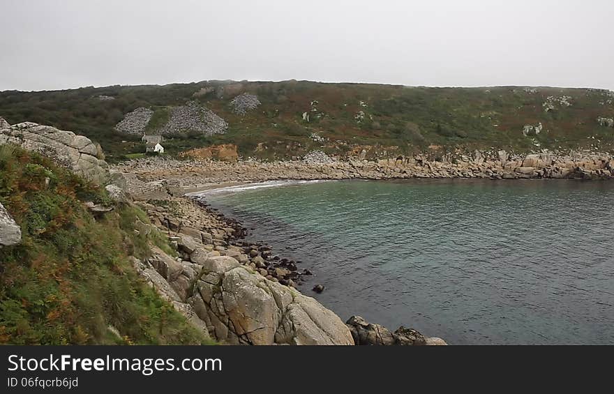 Lamorna beach and cove Cornwall England UK on the Penwith peninsula approximately four miles south of Penzance. Lamorna beach and cove Cornwall England UK on the Penwith peninsula approximately four miles south of Penzance.