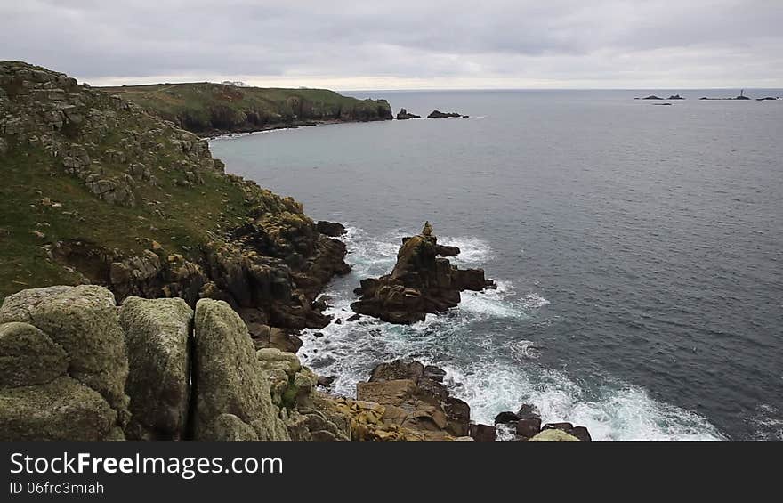 Lands End Coast From Sennen Cove Cornwall