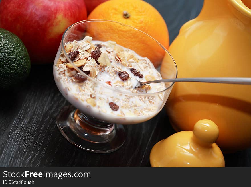 Muesli And Fruits