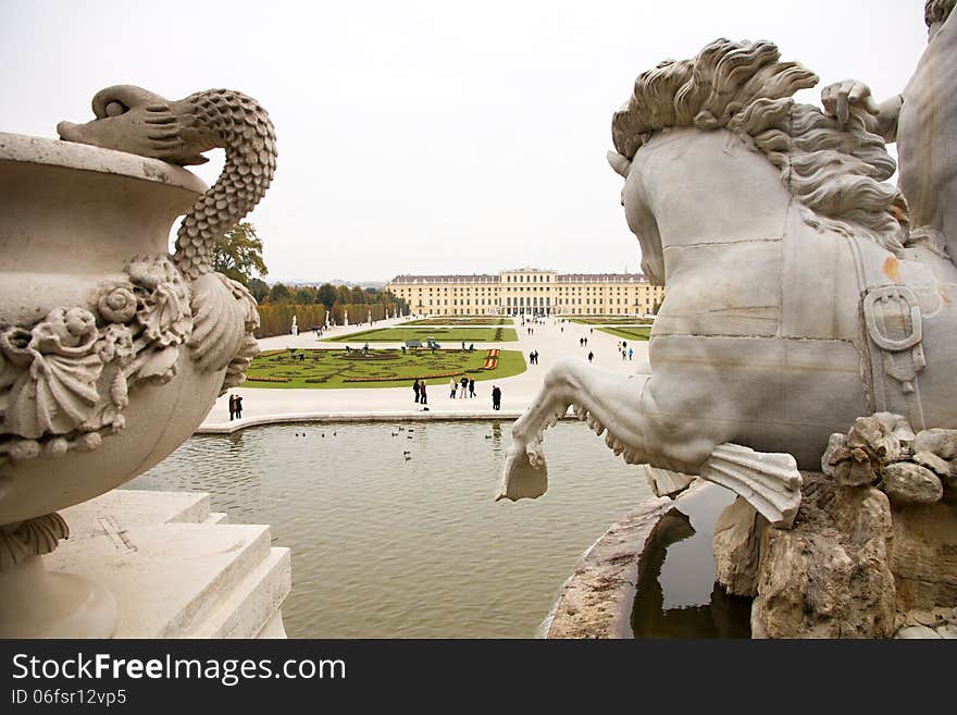 Sculpture In Schonbrunn