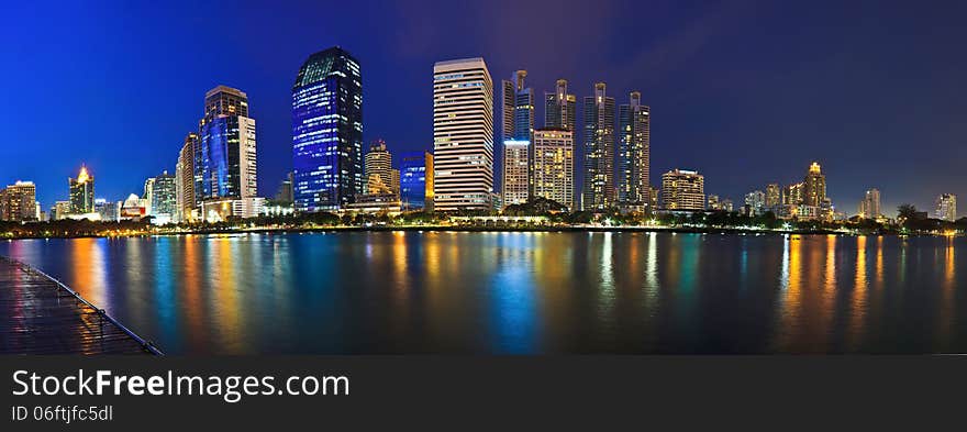 Cityscape at night Bangkok