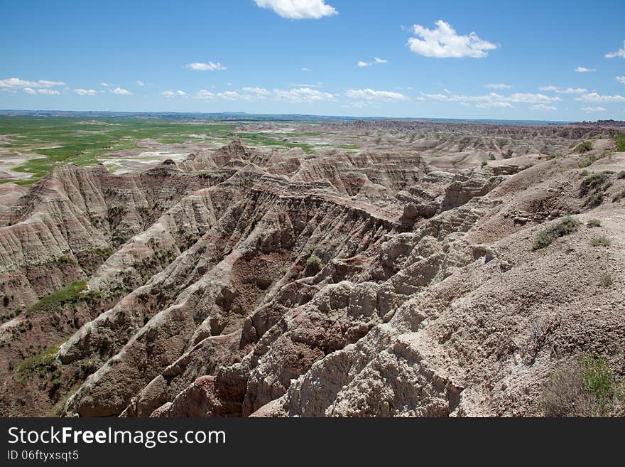 The badlands of South Dakota.