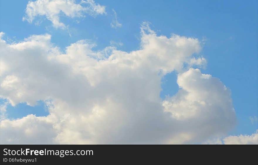 Clouds and the sky becomes clear