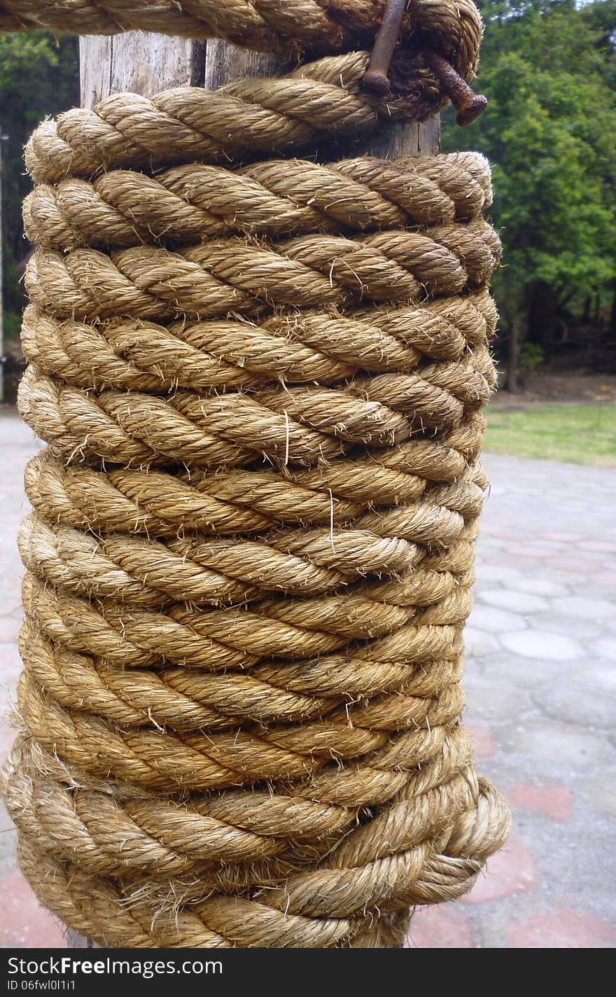 Rope coiled