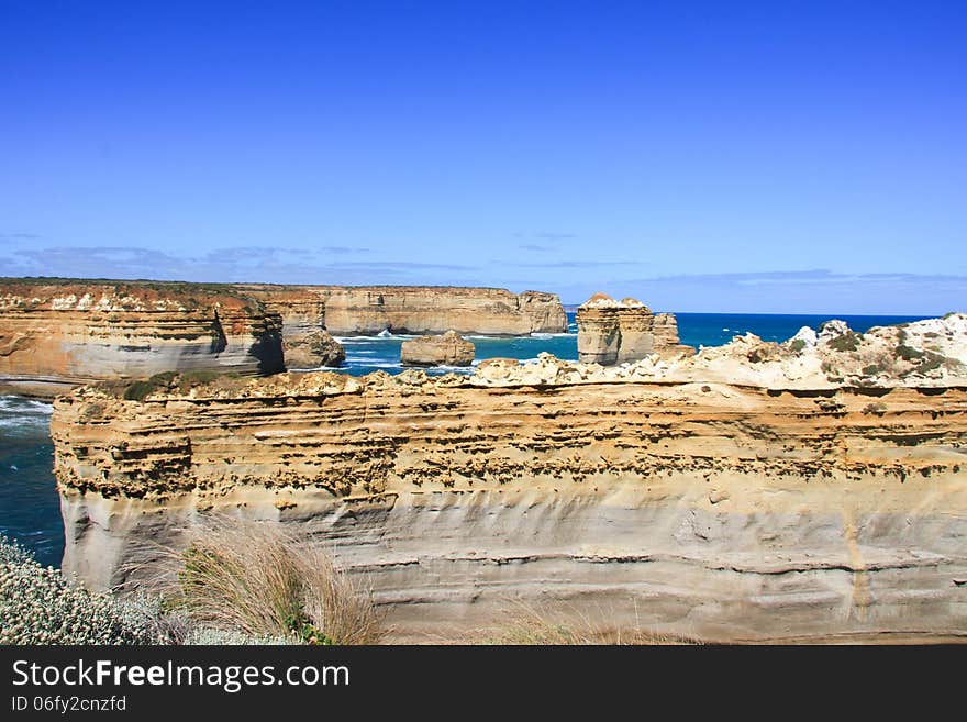 Rugged Coastal Scenery from the Great Ocean Road in Southern Australia