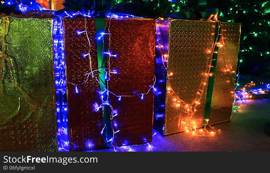 Christmas decorations with Gift box