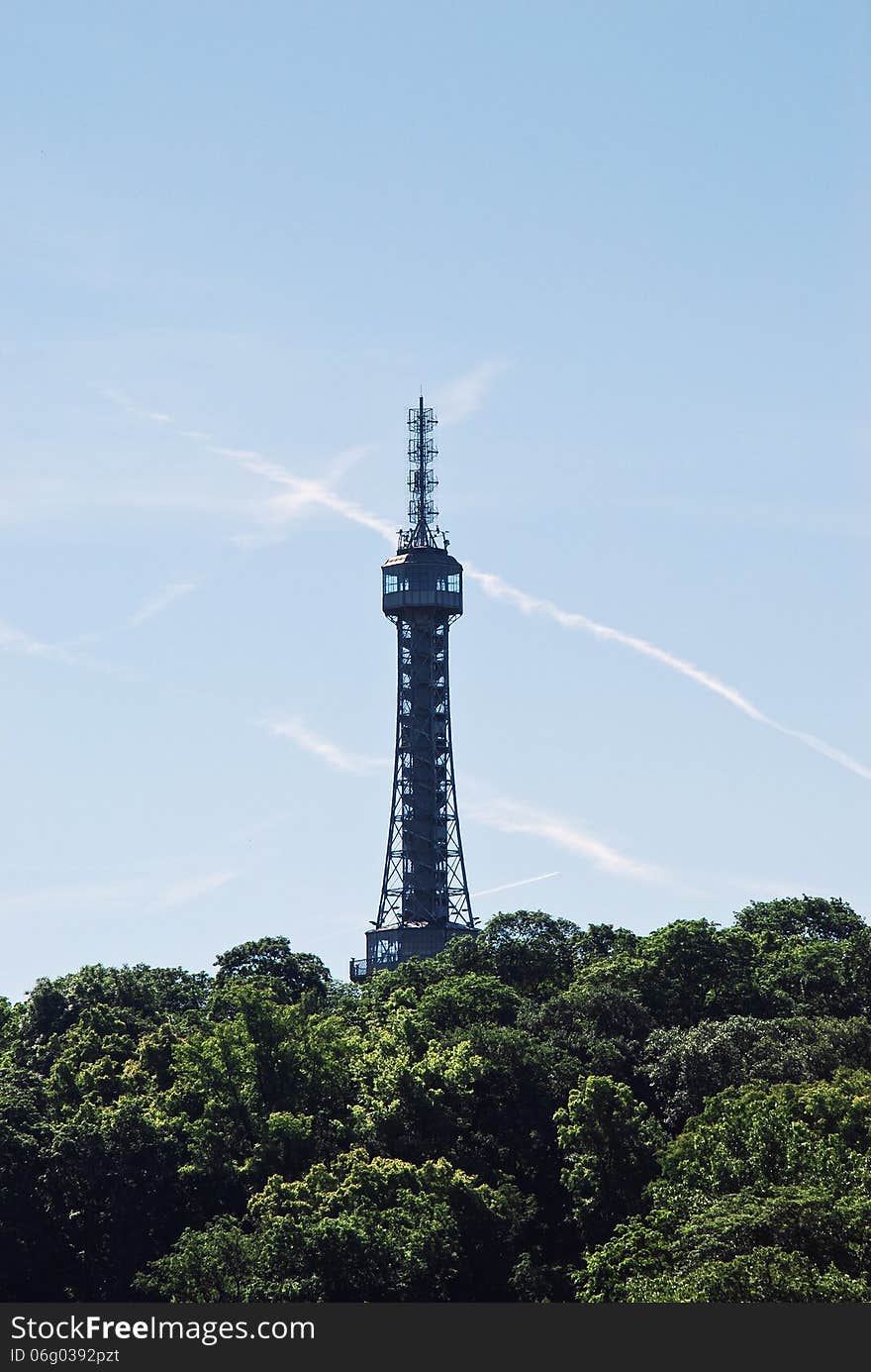 View of Petrin Lookout Tower, Prague