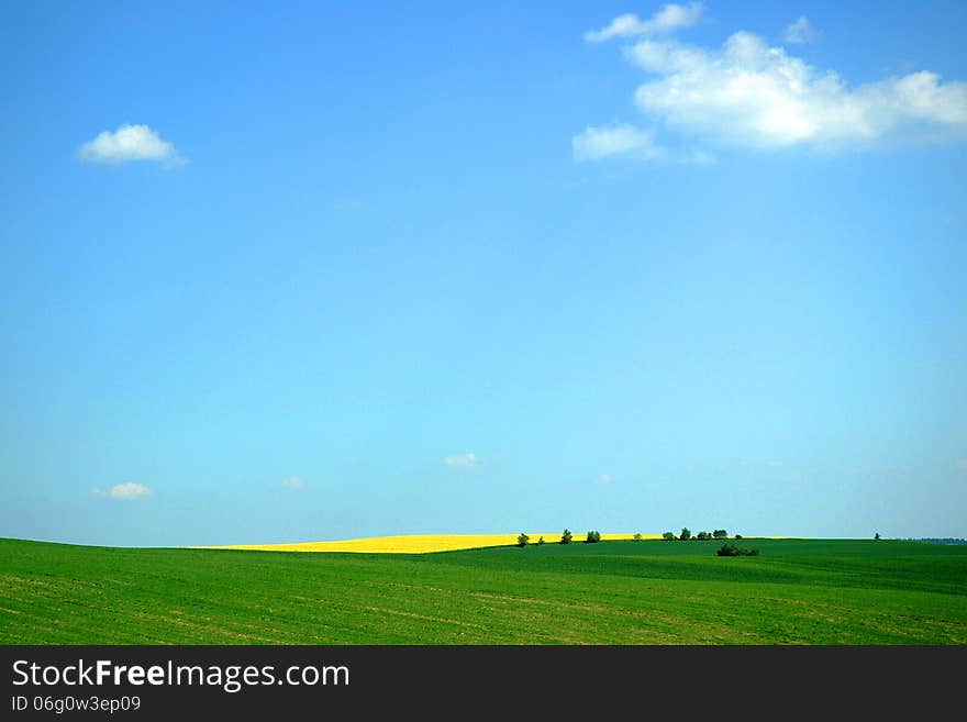 Landscape in the central part of Moravia - Czech Republic , during summer days. Landscape in the central part of Moravia - Czech Republic , during summer days.