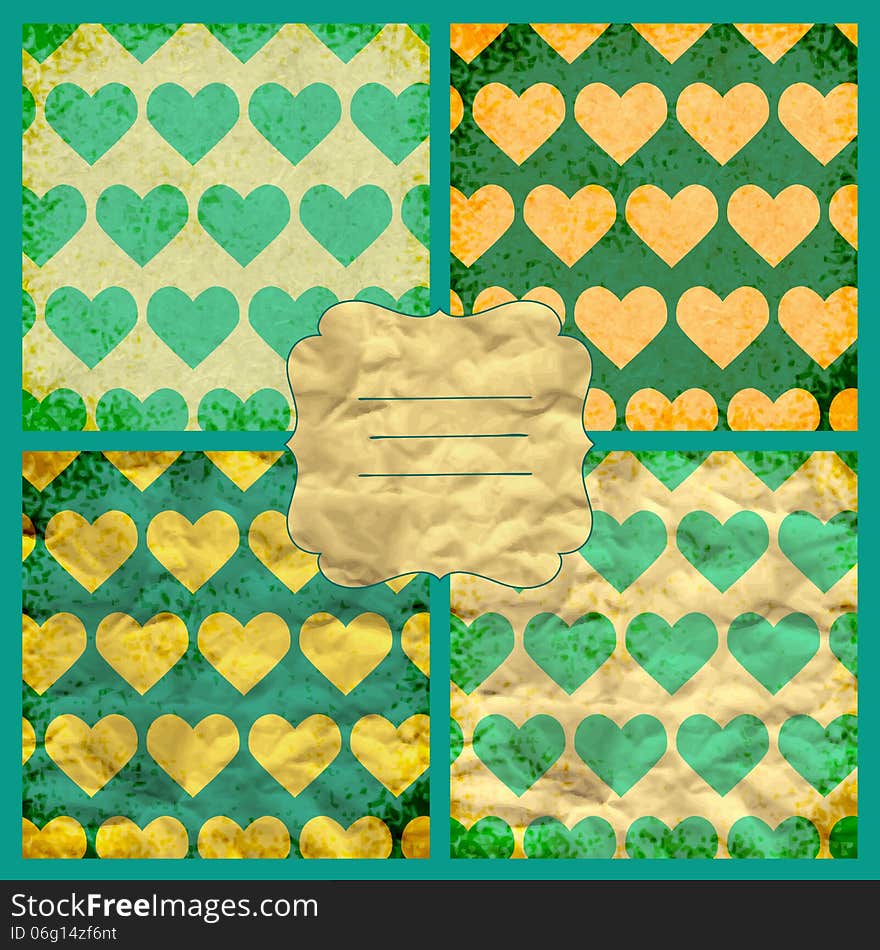 Vector set of valentine's seamless pattern, eps10. Vector set of valentine's seamless pattern, eps10