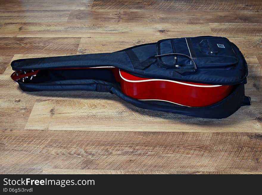 Guitar in a case