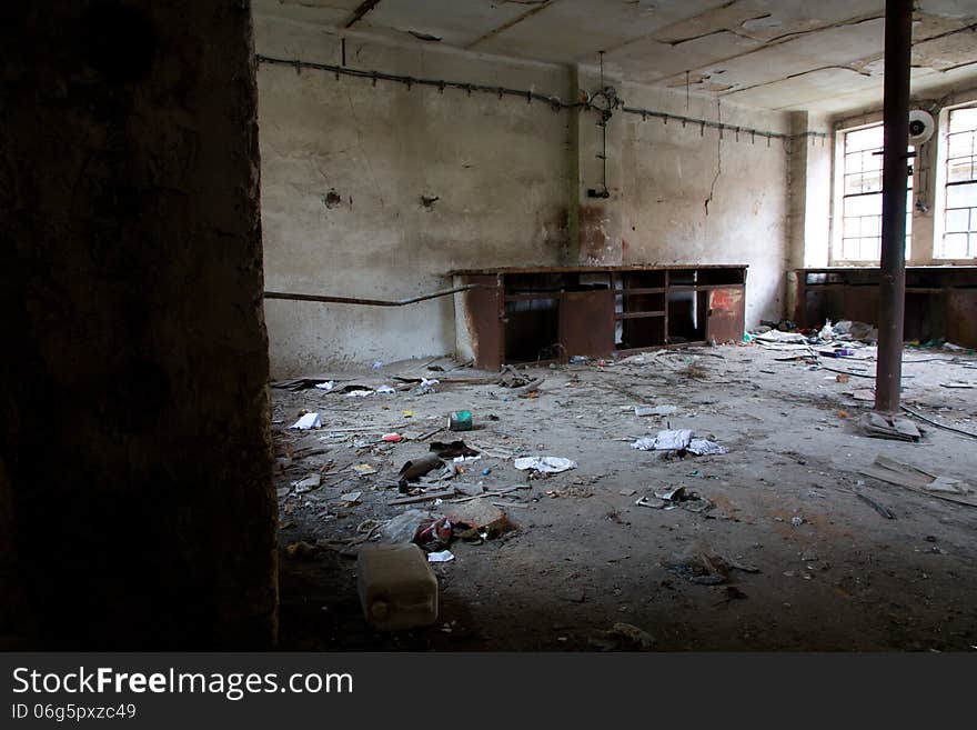 Interior of abandoned old building. Interior of abandoned old building