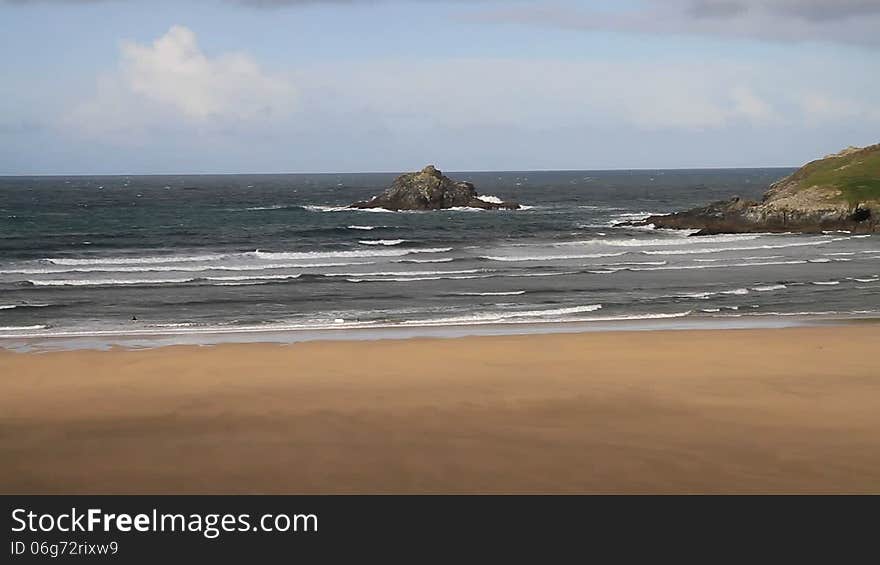 Crantock bay and beach Cornwall England United Kingdom near Newquay and on the South West Coastal Path