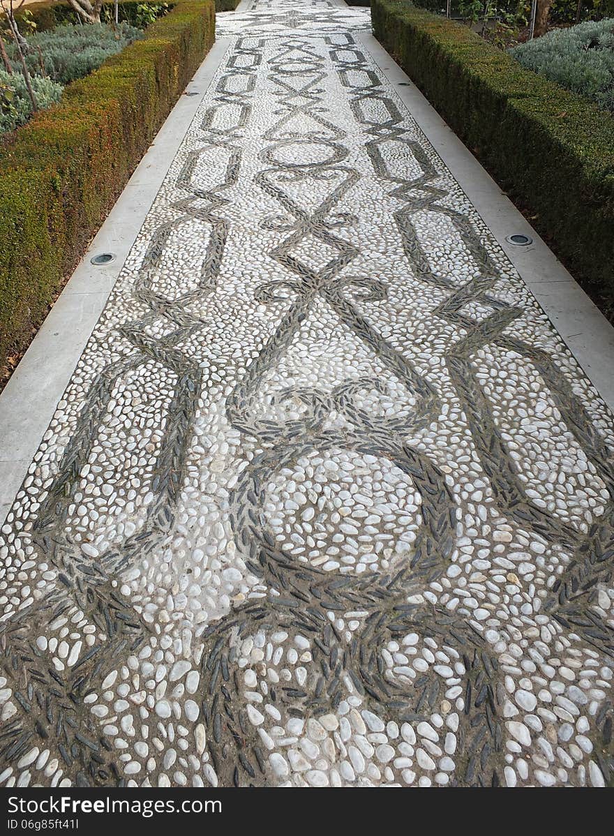 Alhambra Mosaic Garden Path