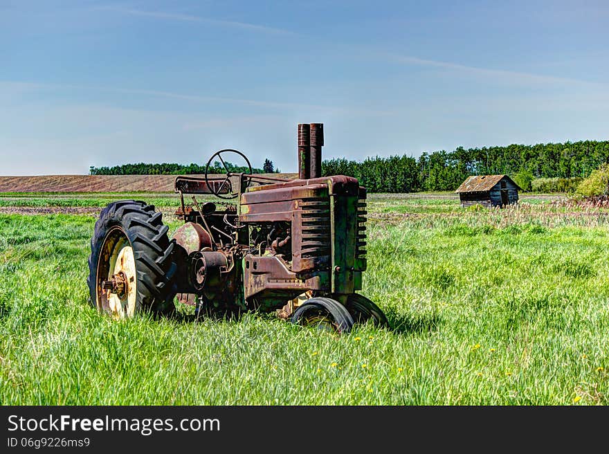 Abandoned tractor