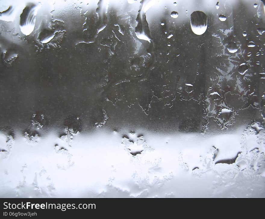 Frozen winter window