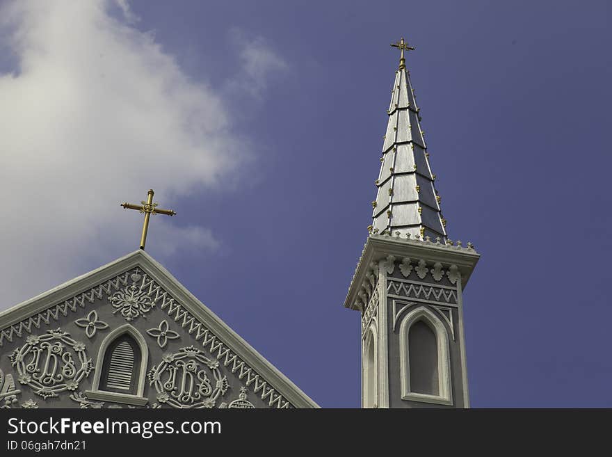 Church in Rachaburi, Thailand.