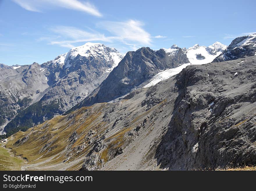 Alpine Stelvio national park landscape. Alpine Stelvio national park landscape