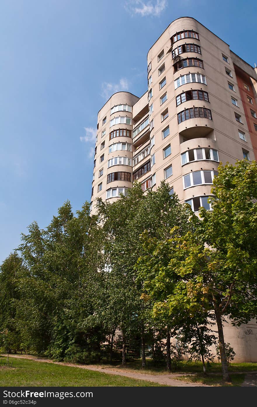 Typical Socialist Blocks of Flats Built During Communism Period in Vilnius, Lithuania.