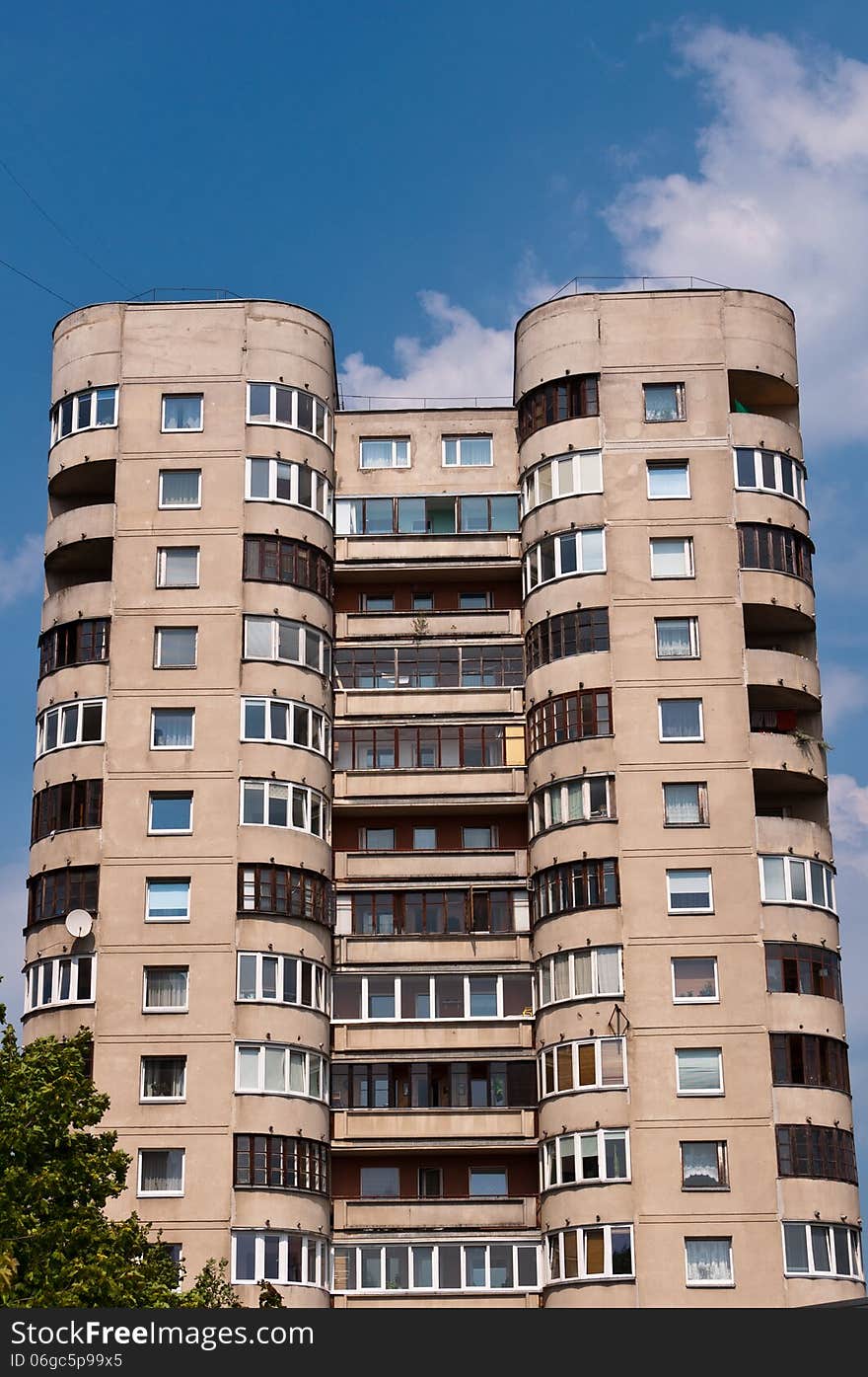 Typical Socialist Blocks of Flats Built During Communism Period in Vilnius, Lithuania.