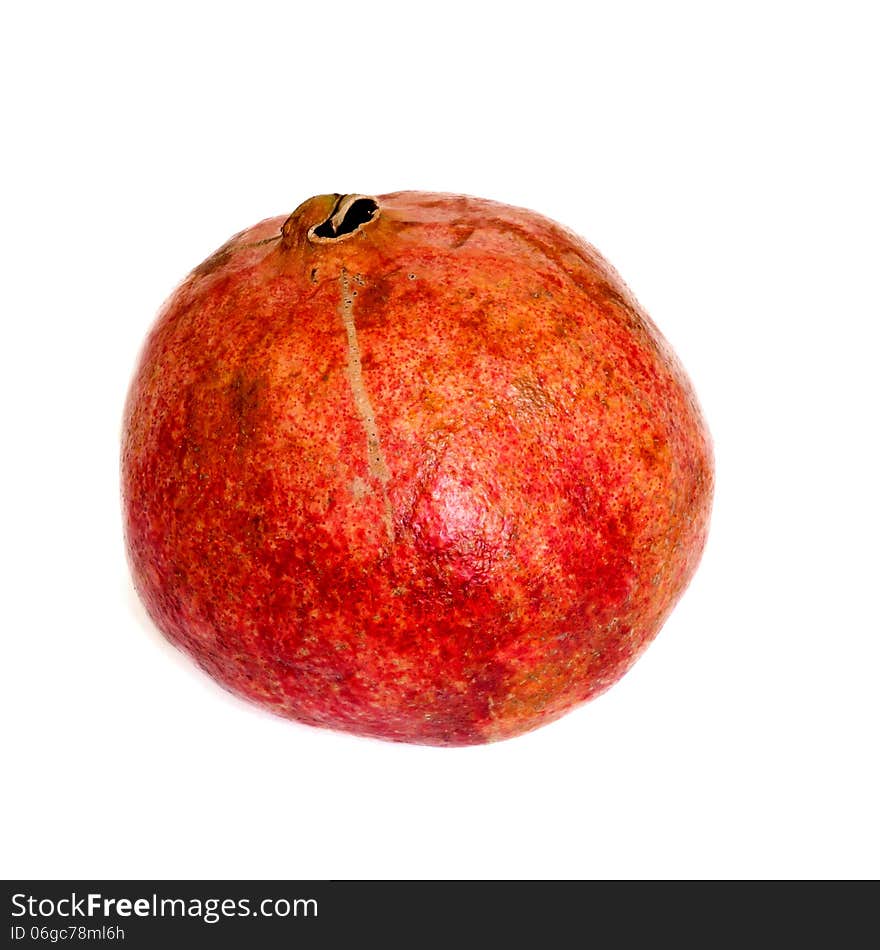 Isolated Pomegranate On White Background