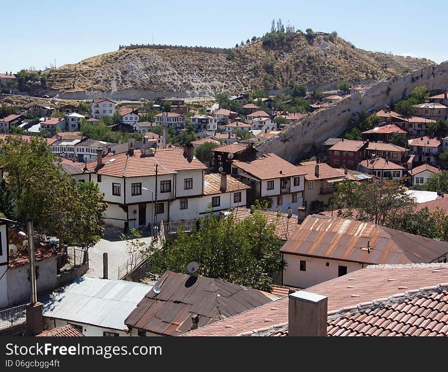 The Beypazari Houses at Ankara,Turkey with interesting rock shapes. The Beypazari Houses at Ankara,Turkey with interesting rock shapes.