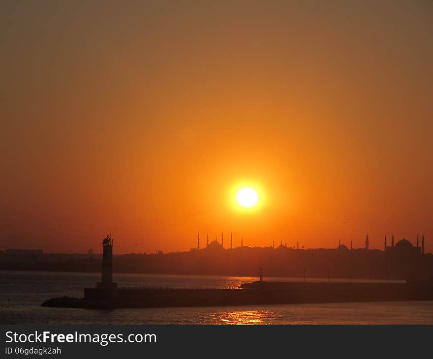 Sunset in Bosphorus, Istanbul