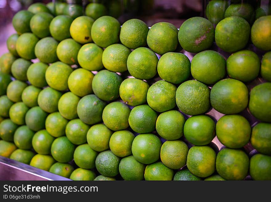 Stack pile of lemon lime friut