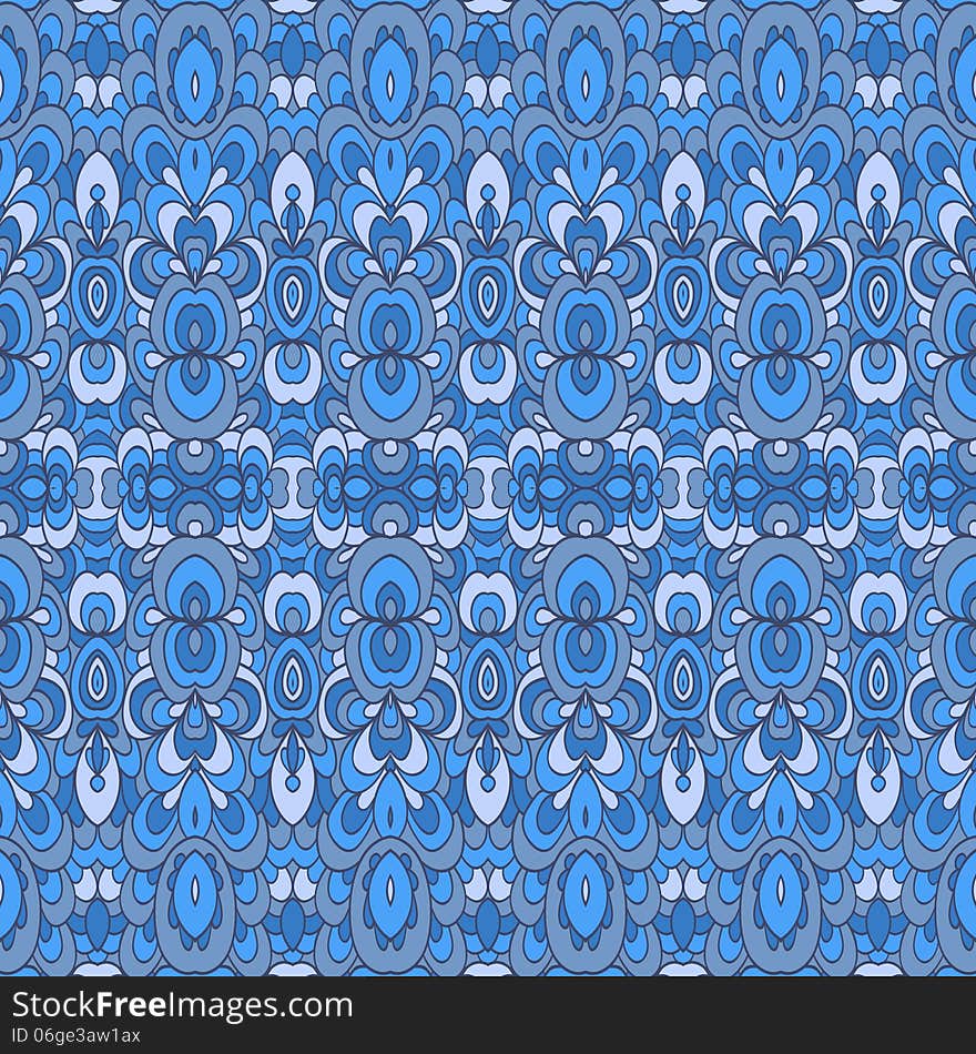 Colorful oriental pattern, seamless wallpaper