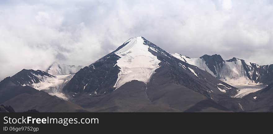 Snow mountain panorama