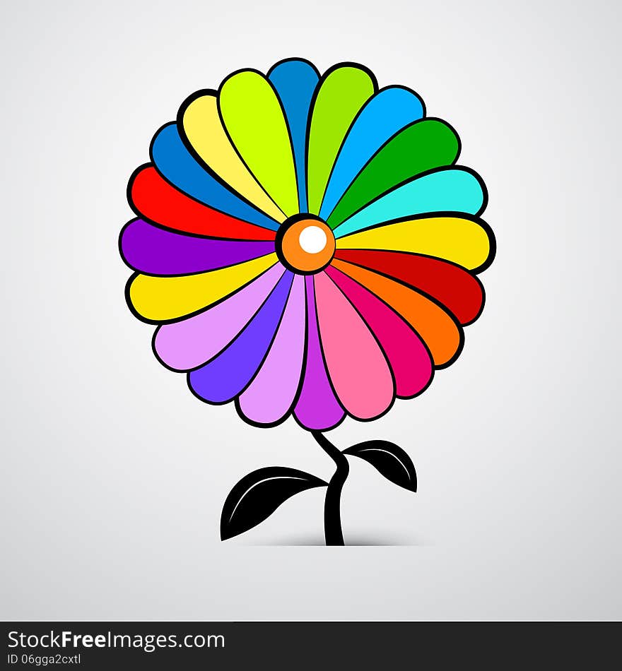 Flower Illustration Isolated On White Background