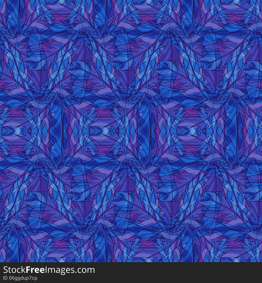 Blue abstract vector seamless pattern, eps10