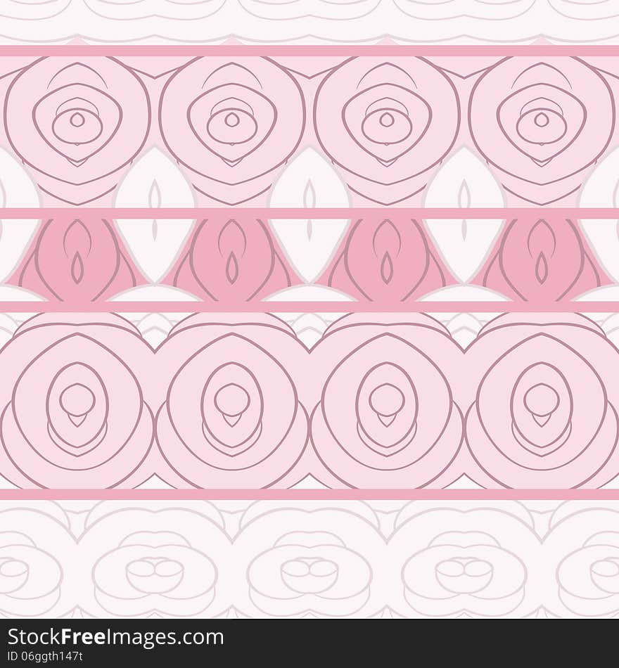 Seamless Vector Pattern With Vintage Roses