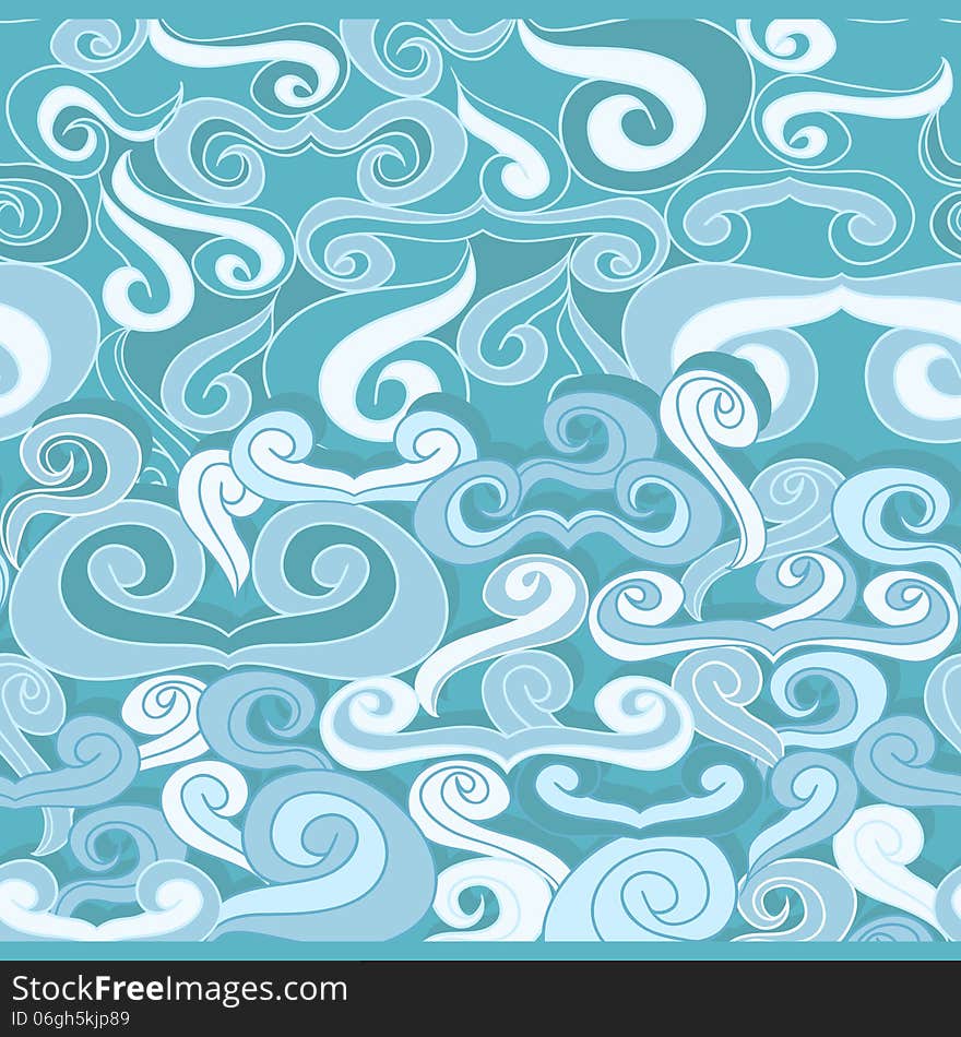 Colorful Seamless Abstract Hand-drawn Pattern