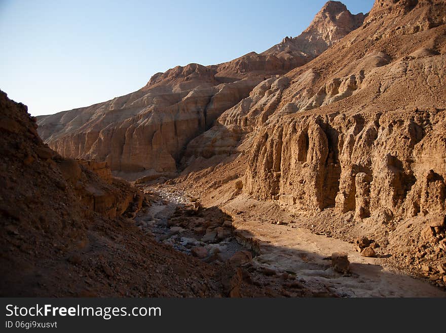 Mountains in stone desert nead Dead Sea