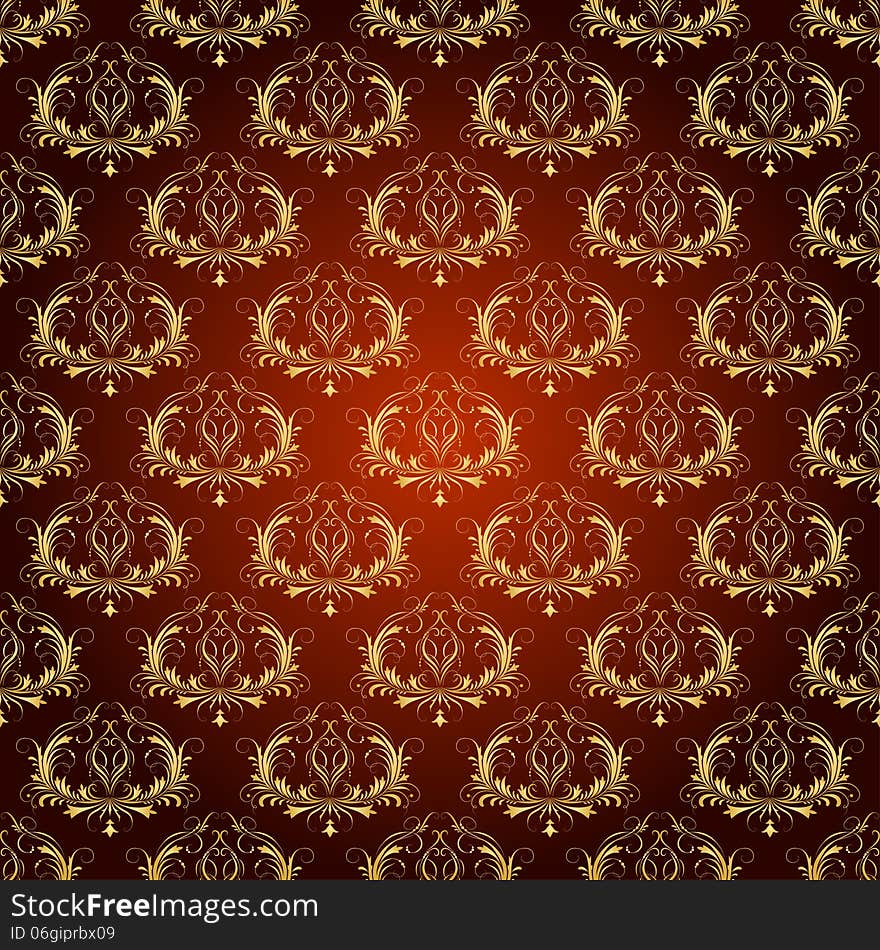 Damask seamless floral pattern.