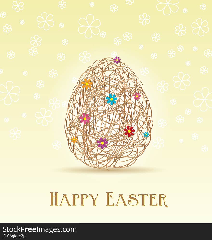 Decorate with Easter egg with space for text