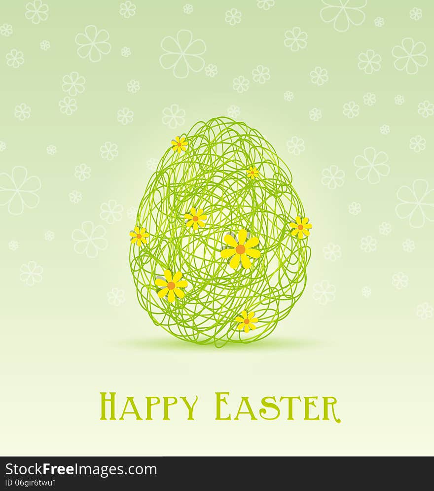 Decorate with Easter egg with space for text