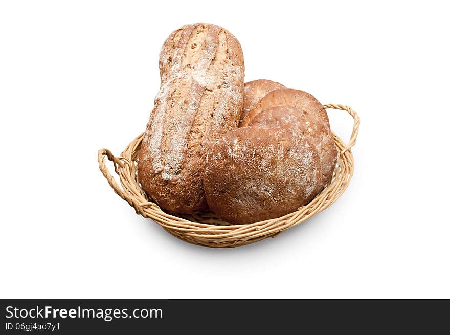 Fresh white bread isolated