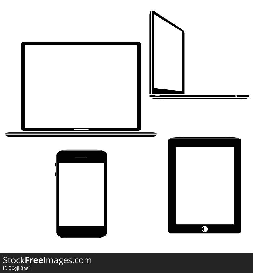 Computer and smart phone, icons