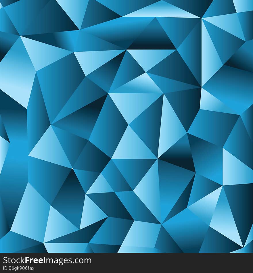 Abstract blue toned triangle background. Abstract blue toned triangle background