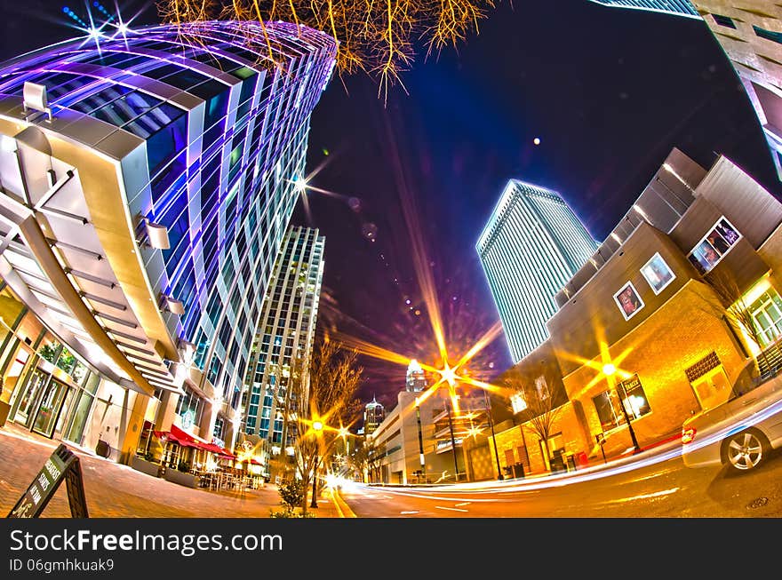 December 27, 2014, charlotte, nc, usa - charlotte skyline near r