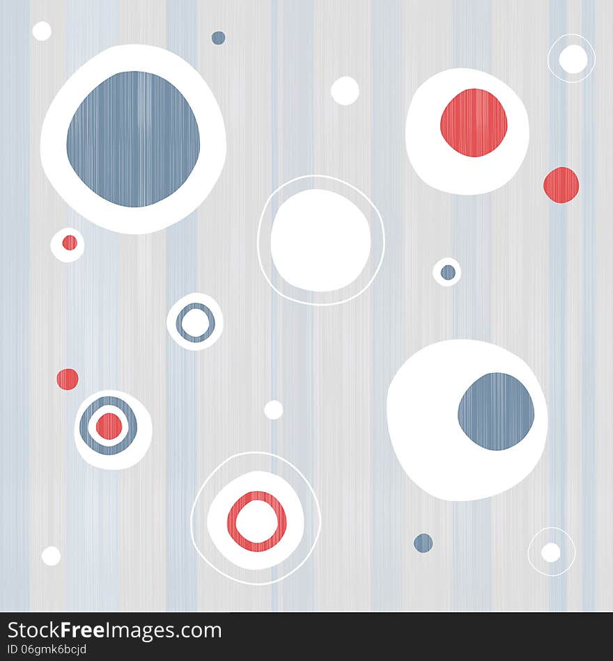 Abstract Retro Circle Textile Background