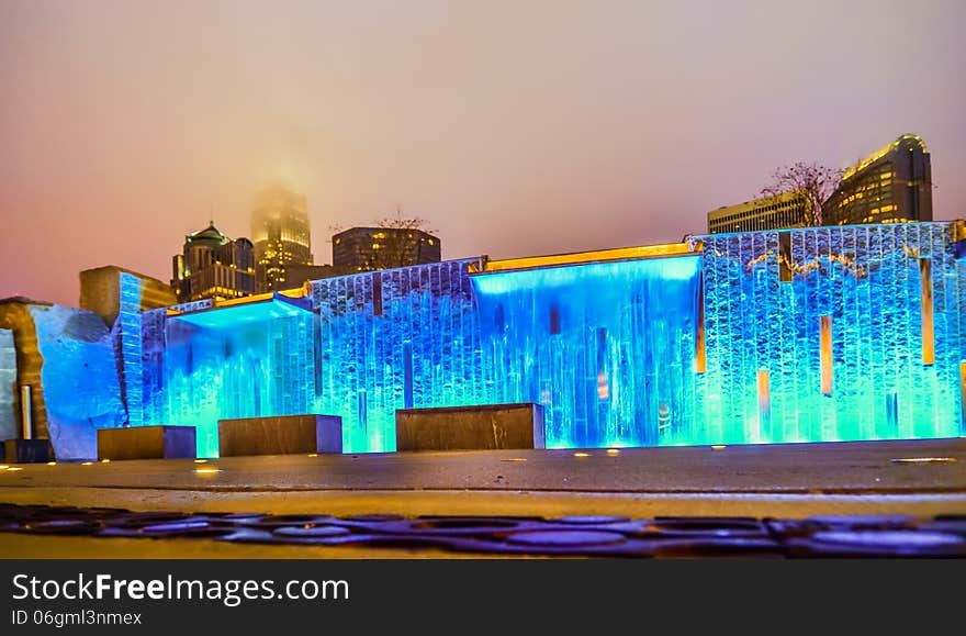 December 27, 2014, charlotte, nc, usa - charlotte skyline near romare bearden park