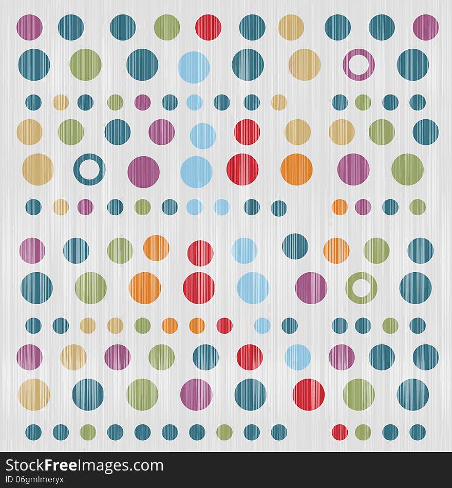 Abstract Retro Textile Circles Background. Abstract Retro Textile Circles Background