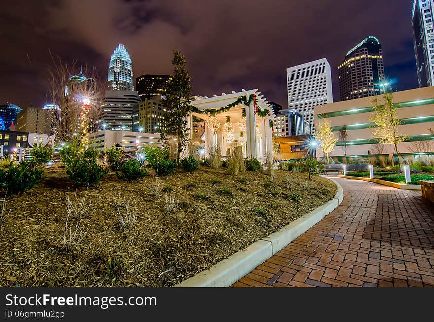 December 27, 2014, charlotte, nc, usa - charlotte skyline near romare bearden park