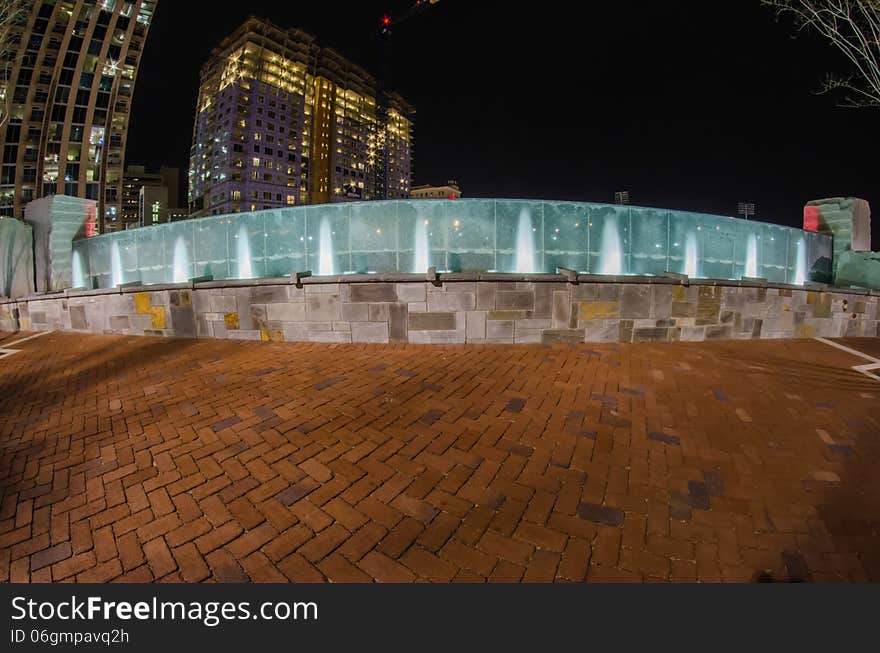 December 27, 2014, charlotte, nc, usa - charlotte skyline near romare bearden park