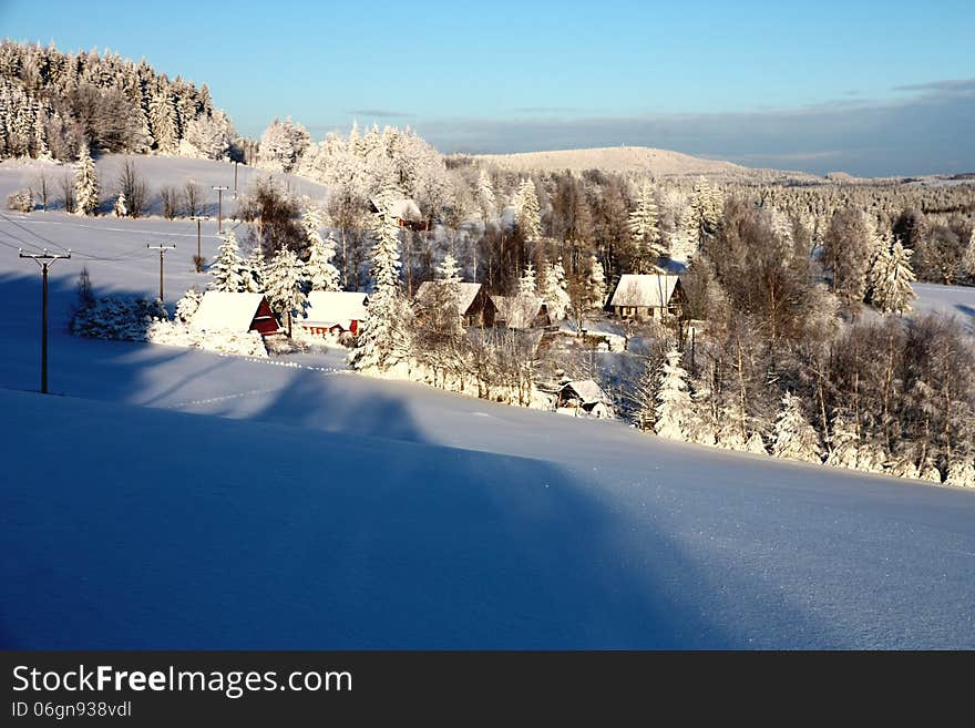 Village in winter