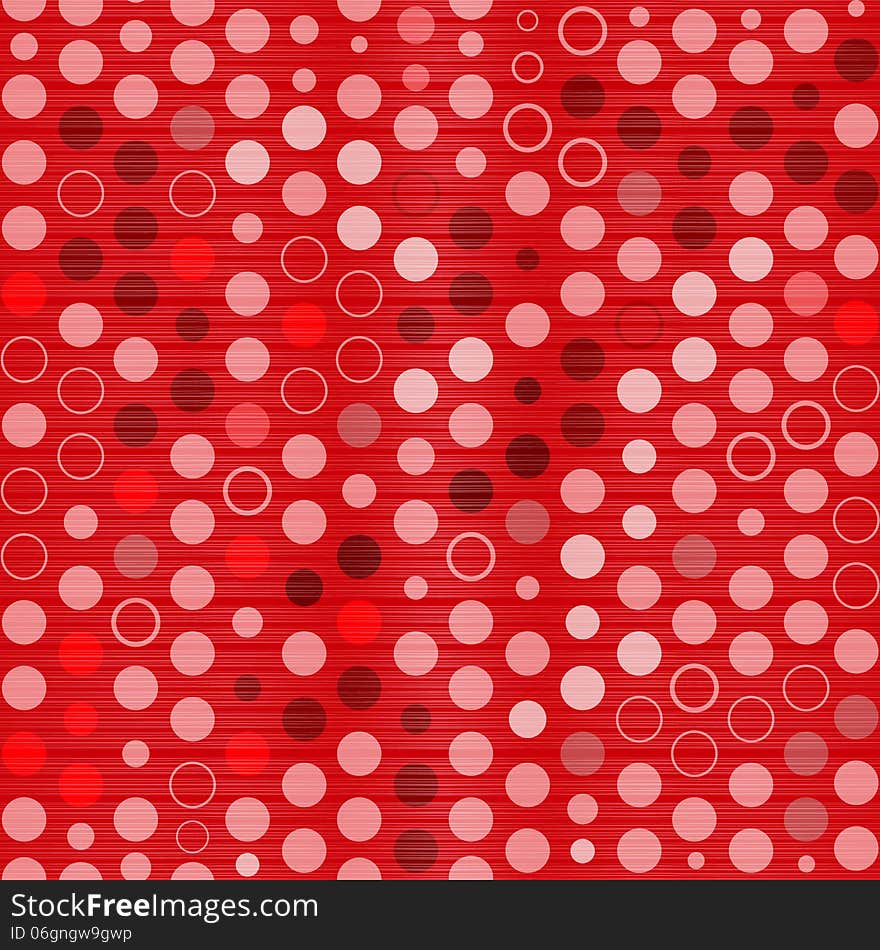 Abstract Vector Red Seamless Circle Background