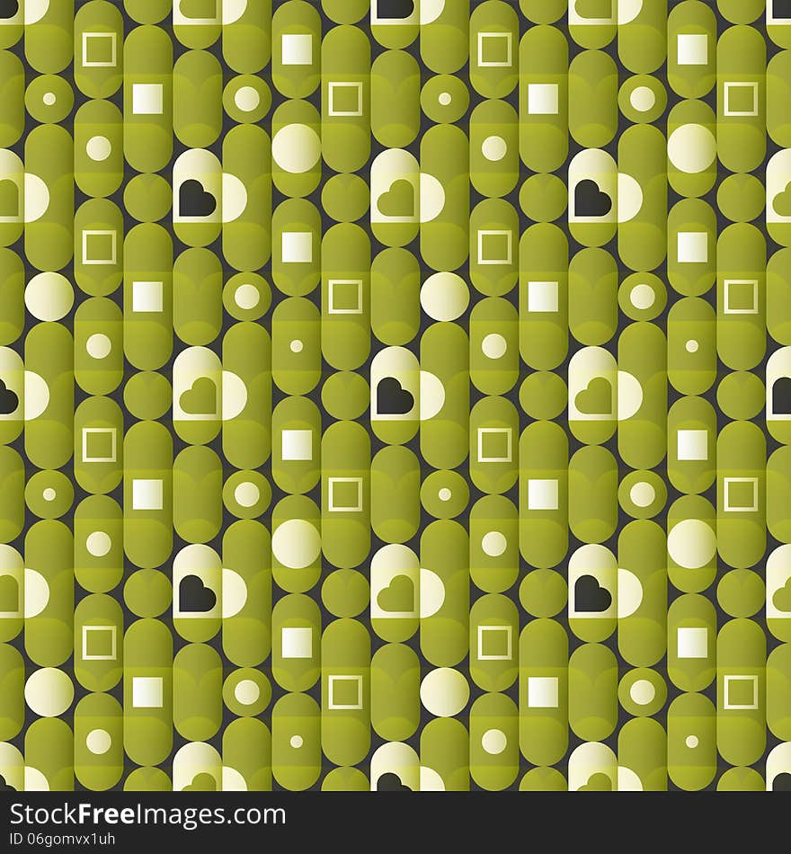 New seamless pattern with heart symbols on textured background. New seamless pattern with heart symbols on textured background